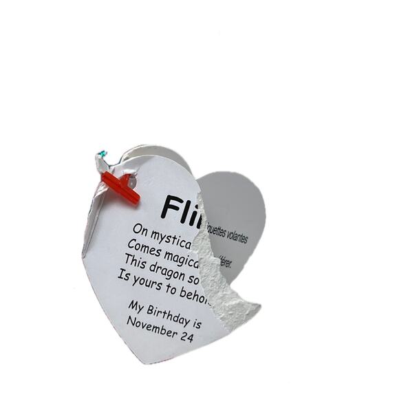 Ty Beanie Boos FLINT the Dragon (6 Inch) Animal Plush NWT - Picture 3 of 5